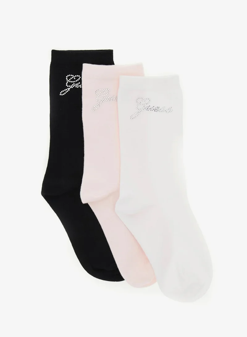 GUESS Kids 3 Piece  Socks