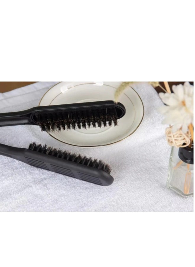 globalstar Globalstar Premium Folding Boar Bristle Hair Brush - V-Shaped Design for Effortless Styling  - Image 3