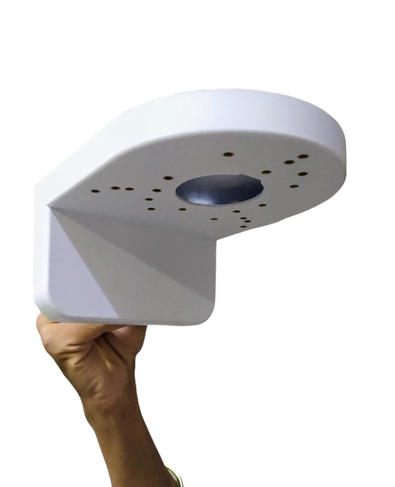 JK Vision IP Camera Wall Mount Bracket I L Shape Wall Mount Bracket Stand for CCTV Dome Camera, IP Security Camera I White Color 145x170mm - Image 1