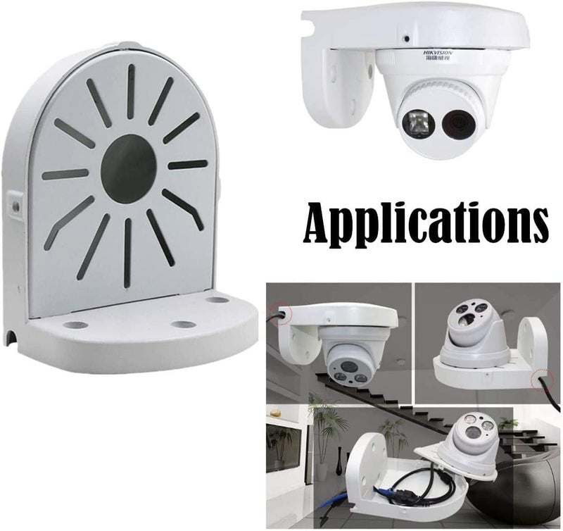 JK Vision IP Camera Wall Mount Bracket I L Shape Wall Mount Bracket Stand for CCTV Dome Camera, IP Security Camera I White Color 145x170mm - Image 3