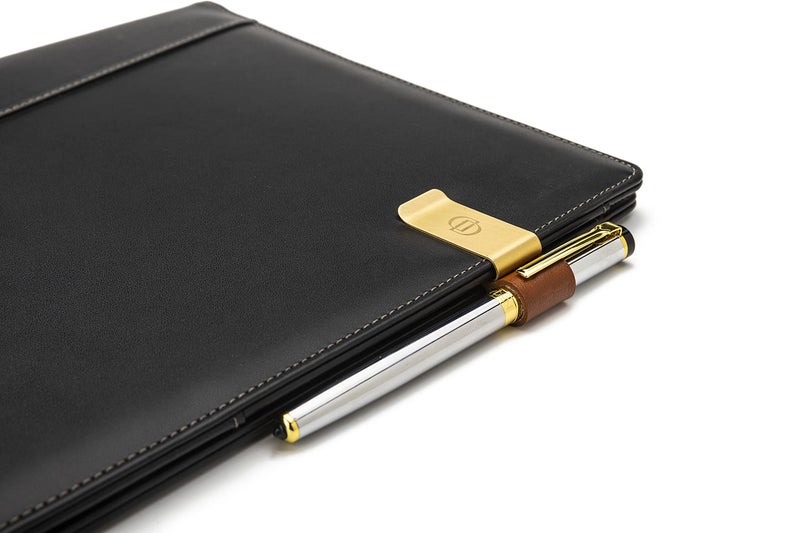 Dryden Designs Fountain Pen and Notebook Clips - Intense Black - Medium Nib - Includes 6 Ink Cartridges, Pouch and Ink Refill Converter, Classic Writing Tool - Image 4