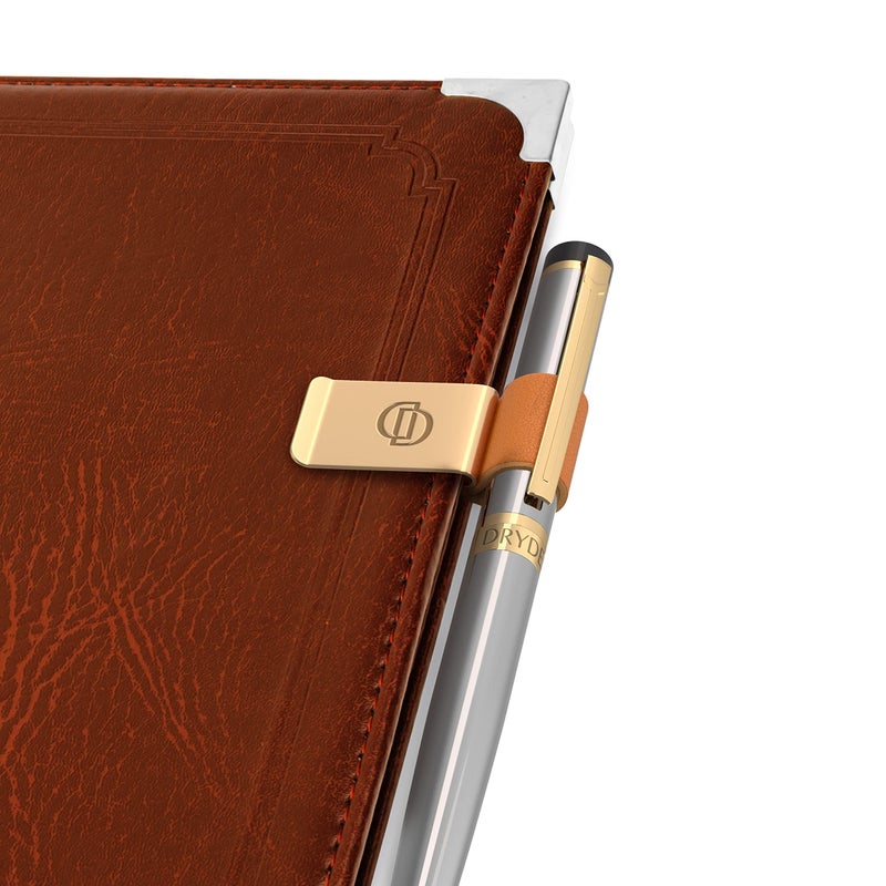 Dryden Designs Fountain Pen and Notebook Clips - Intense Black - Medium Nib - Includes 6 Ink Cartridges, Pouch and Ink Refill Converter, Classic Writing Tool - Image 3