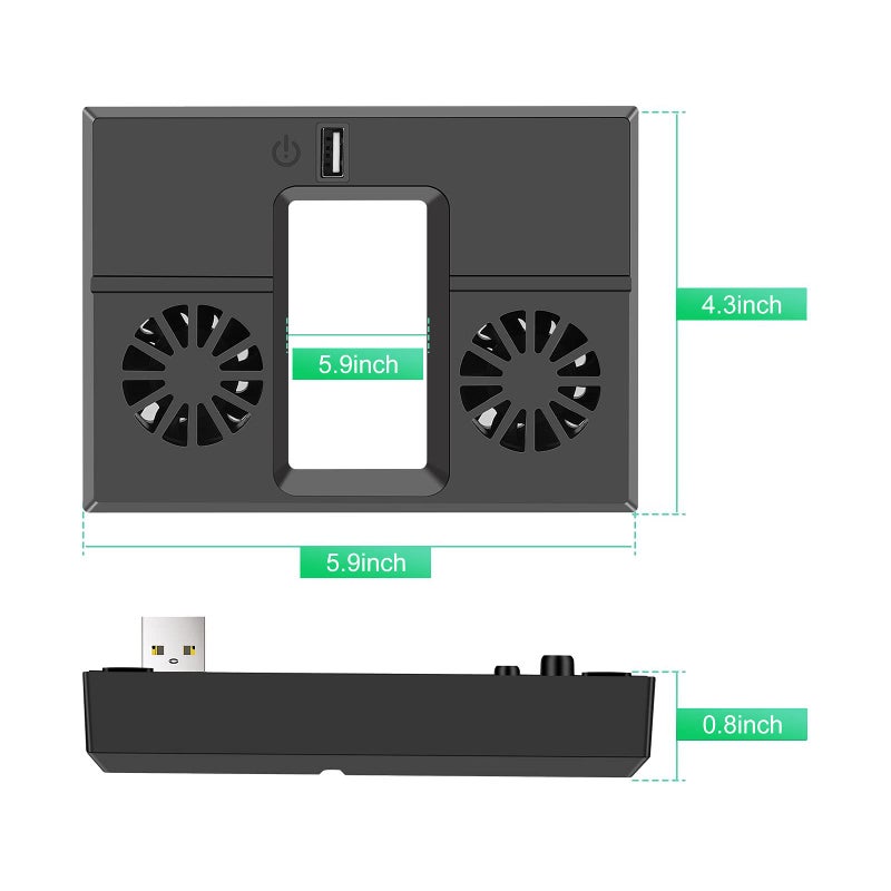 Linkstyle Cooling Fan for Xbox Series X, USB Powered Vertical Cooling Stand Cooling System with Dual Fans and 1 USB Port - Image 5