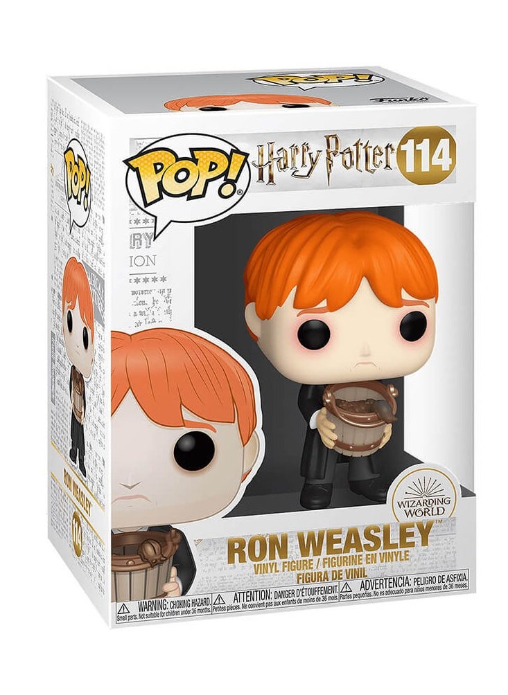 Funko - " Funko Pop! Wizarding World: Harry Potter - Ron Weasley  Puking Slugs with Bucket #114" - Image 1