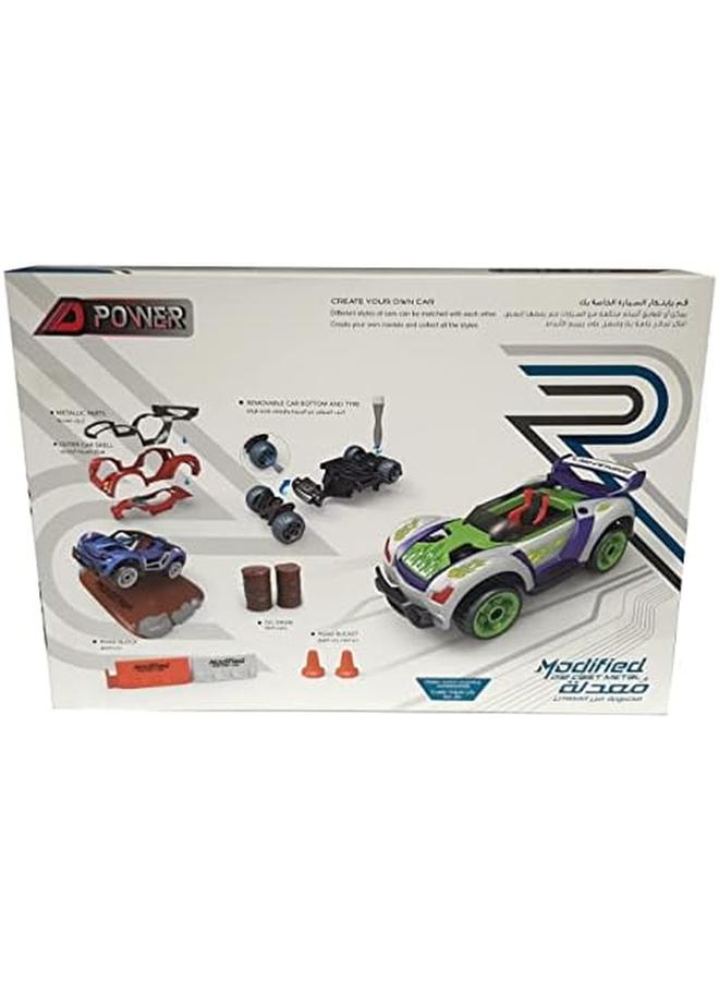 D-Power Diy Modified Scale 1 32 Race Car Building Toy Kit For Kids 20 Pieces Multicolor - Image 3