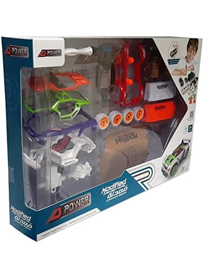 D-Power Diy Modified Scale 1 32 Race Car Building Toy Kit For Kids 20 Pieces Multicolor - Image 2