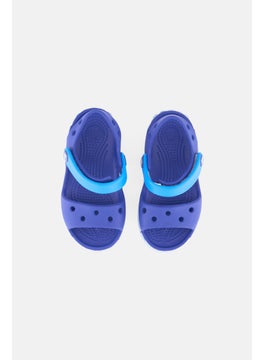 crocs Toddlers Boy Crockband Velcro Closure Sandals, Blue  - Image 3