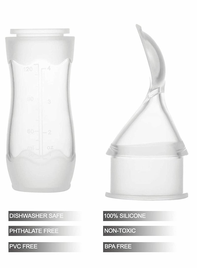 Y&D Food Feeder Pacifier, Baby Pacifier Set FeedingSilicone Dispensing Spoon, 4 oz Infant Fruit Squeeze, Travel Friendly Kids Toddlers Boys Girl (Blue) - Image 4