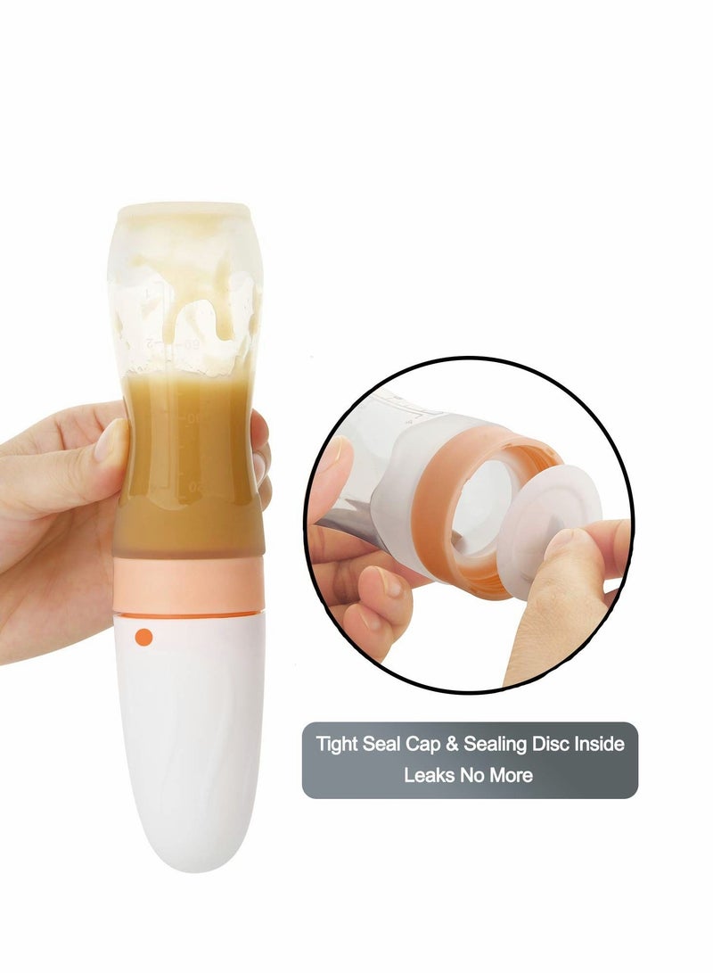 Y&D Food Feeder Pacifier, Baby Pacifier Set FeedingSilicone Dispensing Spoon, 4 oz Infant Fruit Squeeze, Travel Friendly Kids Toddlers Boys Girl (Blue) - Image 5