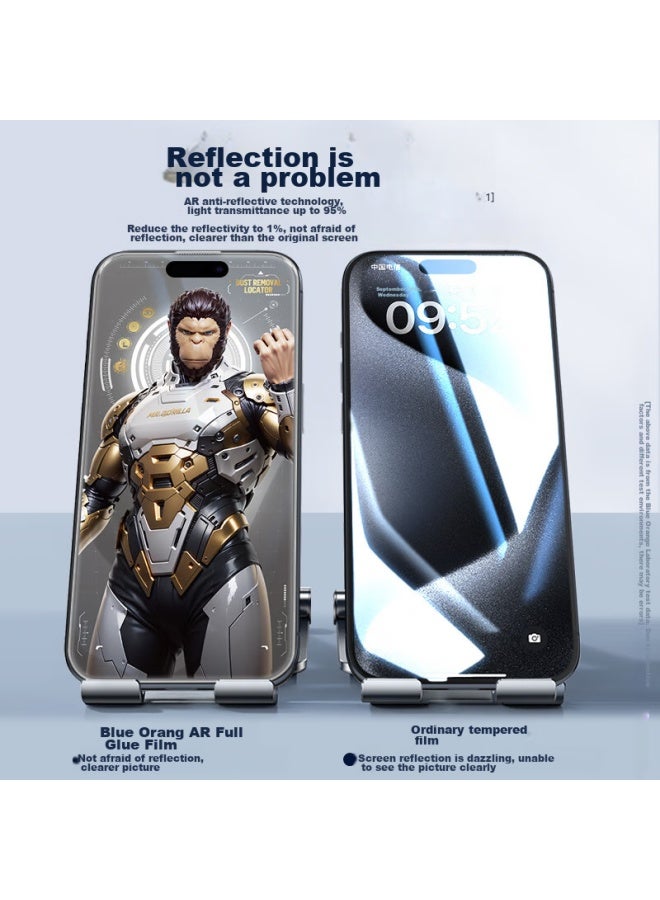 Blueo Blue Gorilla Tempered Glass Screen Protector For Iphone 15 Pro Max, Dust-free Installation, Ar Enhanced Transparency, Anti-reflective Protective Film - Image 2