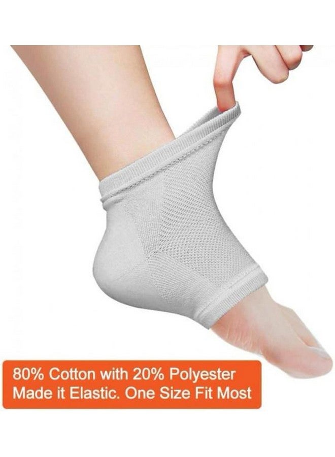 Veentus Crack Cotton Foot Protector Moisturizing Socks with Spa Gel, Heel Pain Relief Silicone Gel Pad Heel Protector Socks with Spa Botanical for Men and Women Cotton Socks Multicolour (Pack of 1 Pair) - Image 5