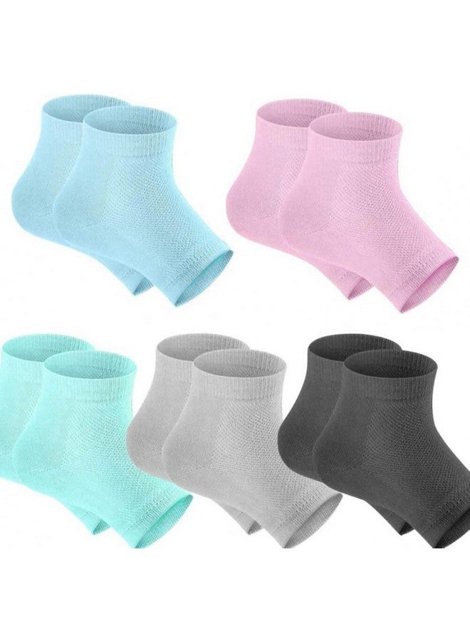 Veentus Crack Cotton Foot Protector Moisturizing Socks with Spa Gel, Heel Pain Relief Silicone Gel Pad Heel Protector Socks with Spa Botanical for Men and Women Cotton Socks Multicolour (Pack of 1 Pair) - Image 2