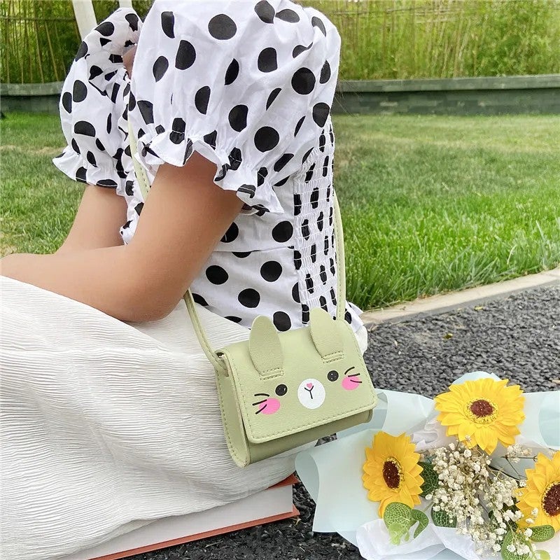 Y&D New Fashion Cartoon Printing  Girls Purses PU Leather Cute Side Bag for Girls Stylish Simple Mini Crossbody Bags - Image 5