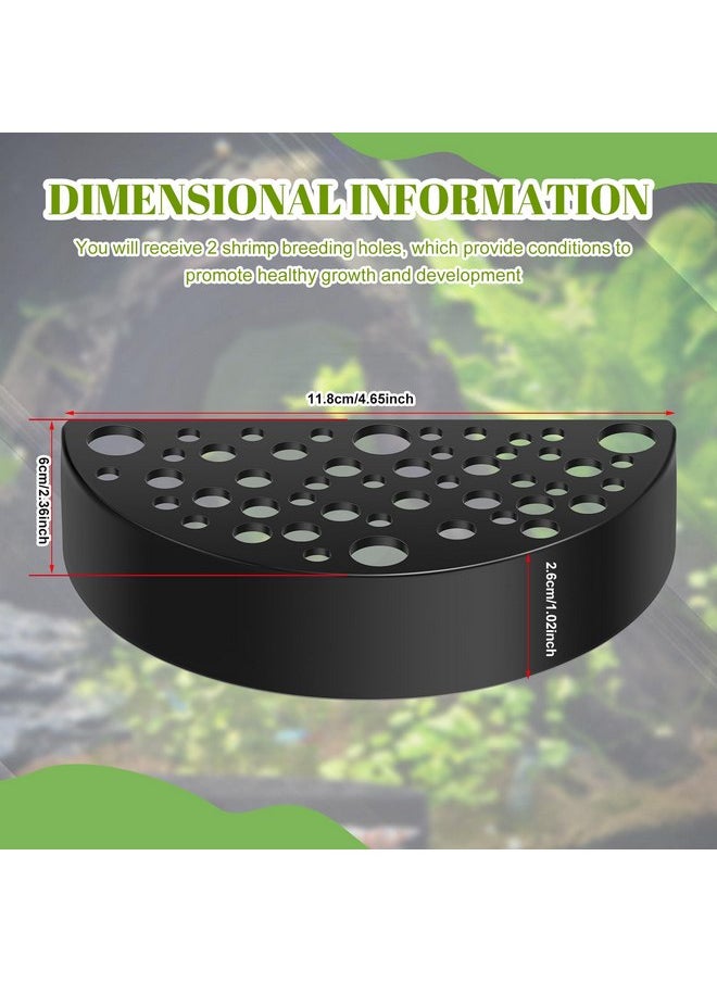 Hoolerry Hoolerry 2 Pcs Shrimp Hides Hideout Aquarium Shrimp Cave Fish Tunnel Shrimp Hides for Aquarium Fish Tank Accessories Decor(Black)  - Image 2