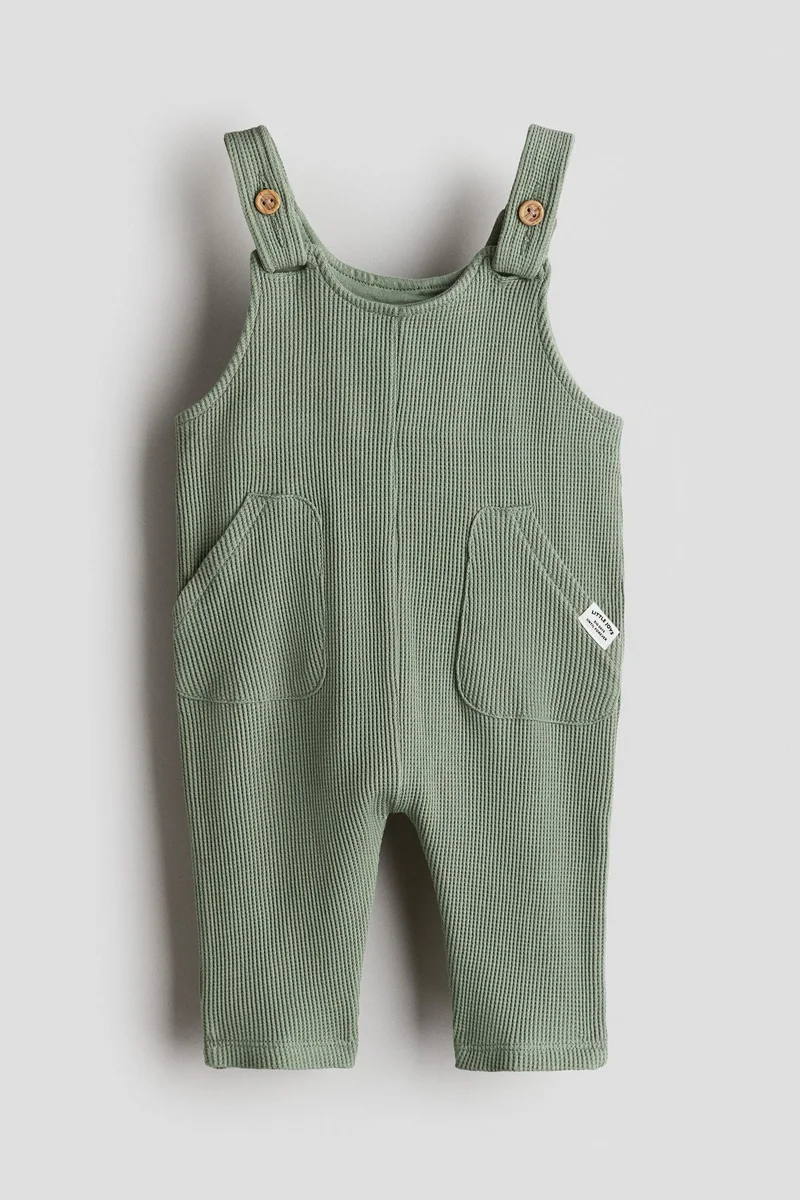 H&M Waffled cotton dungarees