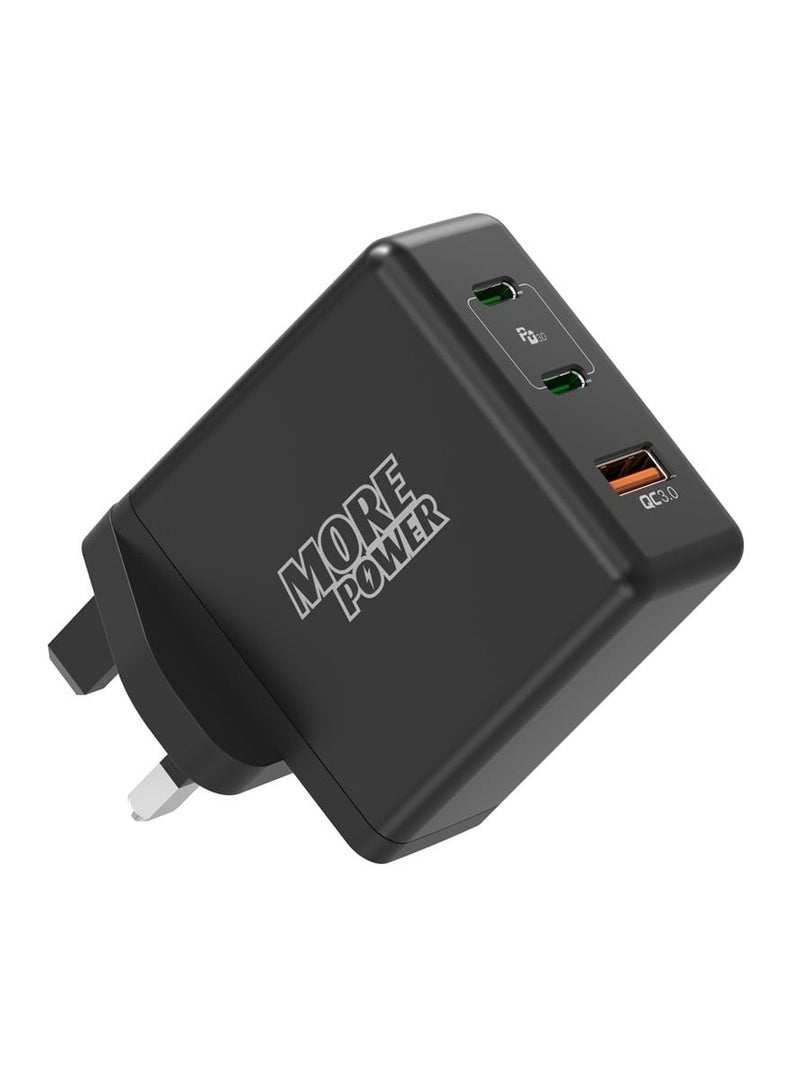 مور بور شاحن مور بور 65 واط - منفذين USB-C PD ومنفذ USB-A QC مع دعم الشحن السريع - Image 5