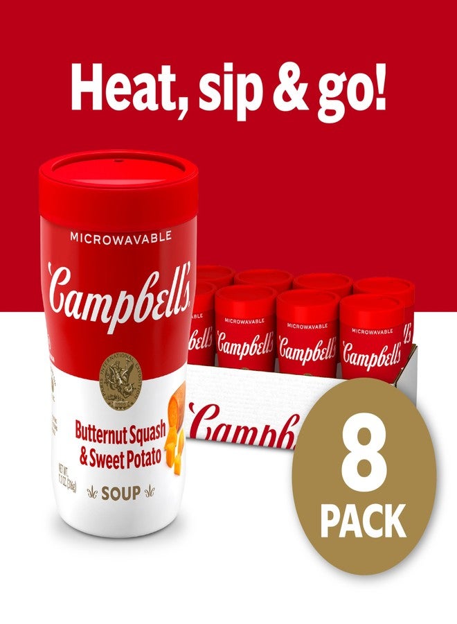 Campbell'S Campbell’s Sipping Soup, Butternut Squash and Sweet Potato Soup, 11.1 oz Microwavable Cup (8 Pack) - Image 2