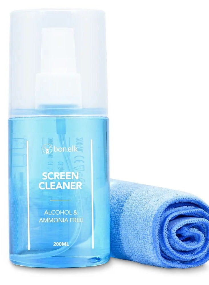 Marakoko 200ml screen cleaning spray, suitable for all types of screens without leaving residue. Can be used for smartphones, laptops, computers, and iPads. Perfect for electronic maintenance and device cleaning. Electronic cleaner spray, phone care spray, gentle and effective for daily tech use. - Image 1