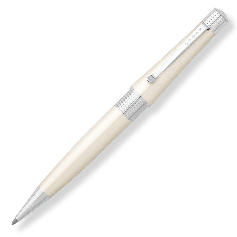 Cross Beverly Refillable Ballpoint Pen, Medium Ballpen, Includes Premium Gift Box - Pearlescent White Lacquer - Image 1