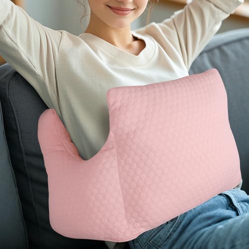 RoamReady Hysterectomy Recovery Pillow PostSurgery Cushion for Abdomen CSection Tummy Tuck Lumpectomy Myomectomy Patients Must Haves Abdominal Pillow with Pocket Lght Pink - Image 1