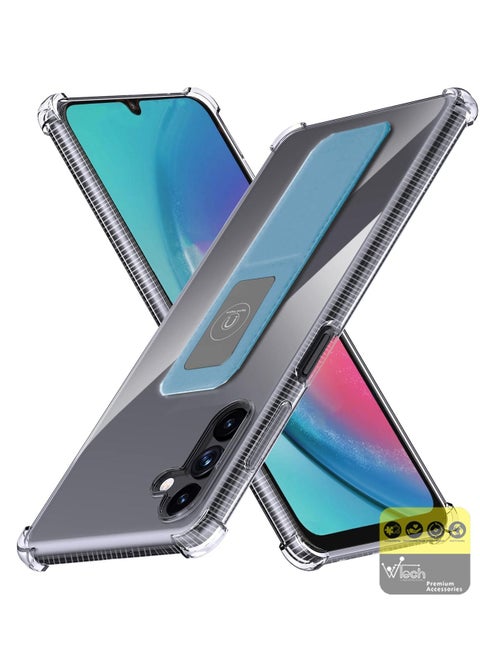 TPU Hand Grip Air Pillow Case Cover For Samsung Galaxy A25 5G 2023 Clear/Sky Blue