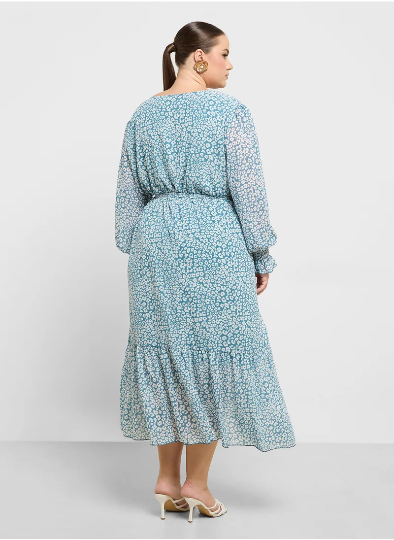 Ella Plus Ditsy Print Dress