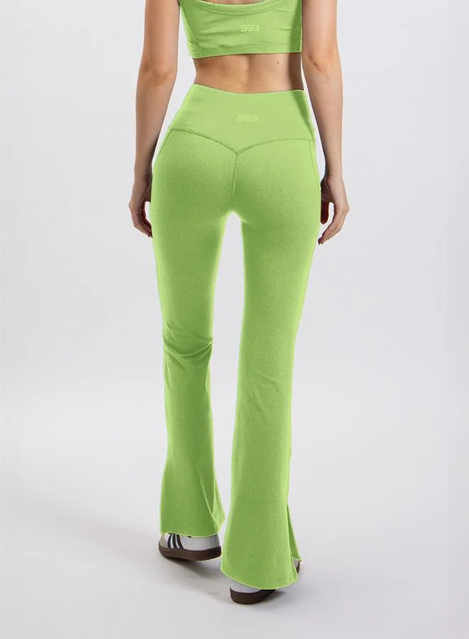 Shapes lime green SOFT FLARED YOGA PANTS for Women | Best Price UAE