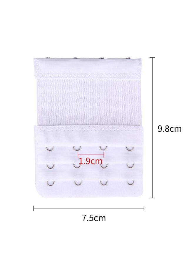 Senkary 4 Pieces Bra Extenders 4 Hooks 3 Rows Elastic Bra Strap Extension for Women, 4 Colors - Image 2