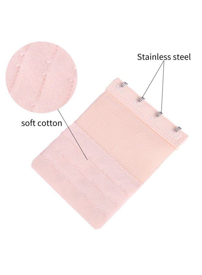 Senkary 4 Pieces Bra Extenders 4 Hooks 3 Rows Elastic Bra Strap Extension for Women, 4 Colors - Image 5