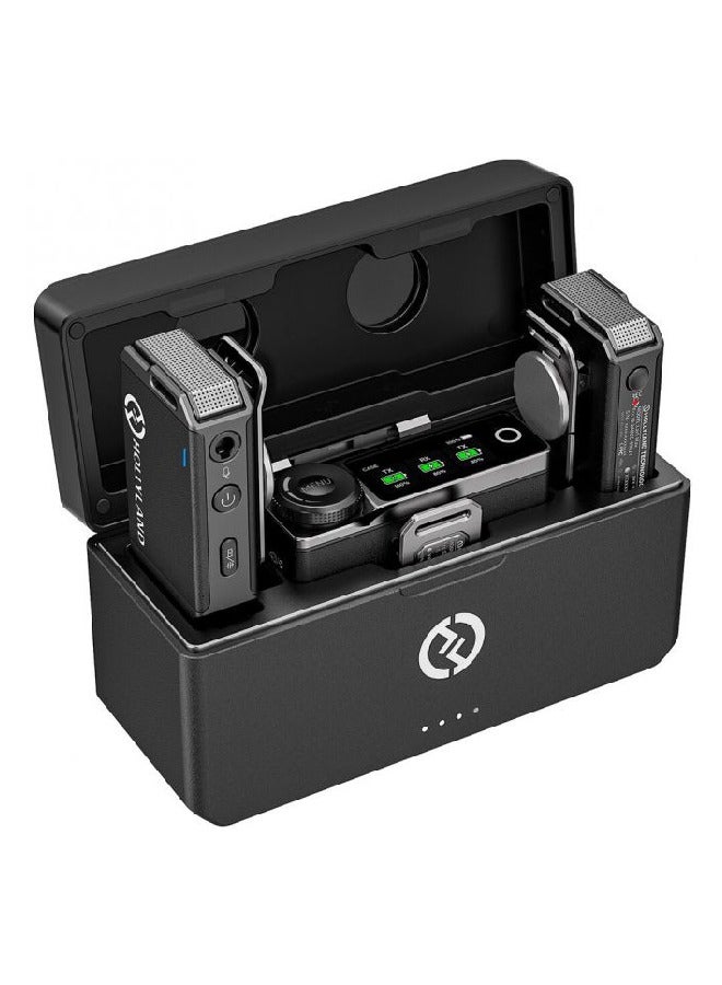 Hollyland LARK MAX DUO ALL-IN-ONE WIRELESS LAVALIER MICROPHONE SYSTEM LARK MAX black - Image 1