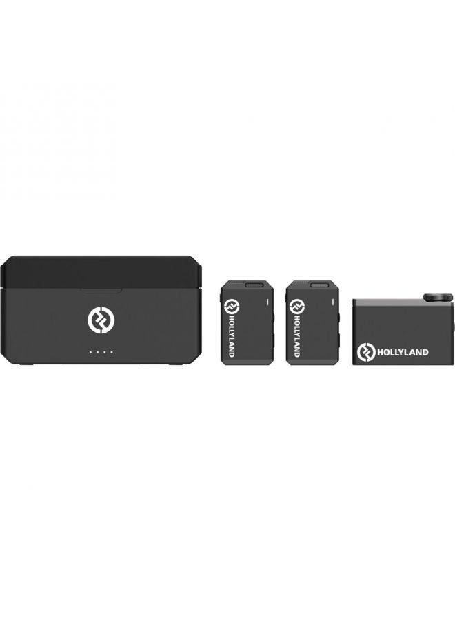 Hollyland LARK MAX DUO ALL-IN-ONE WIRELESS LAVALIER MICROPHONE SYSTEM LARK MAX black - Image 3