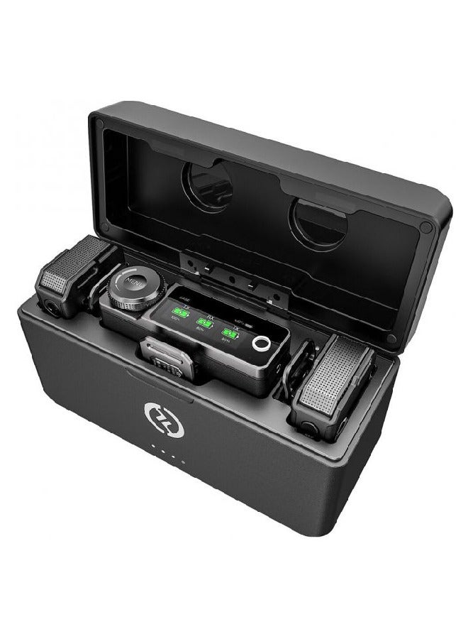 Hollyland LARK MAX DUO ALL-IN-ONE WIRELESS LAVALIER MICROPHONE SYSTEM LARK MAX black - Image 2