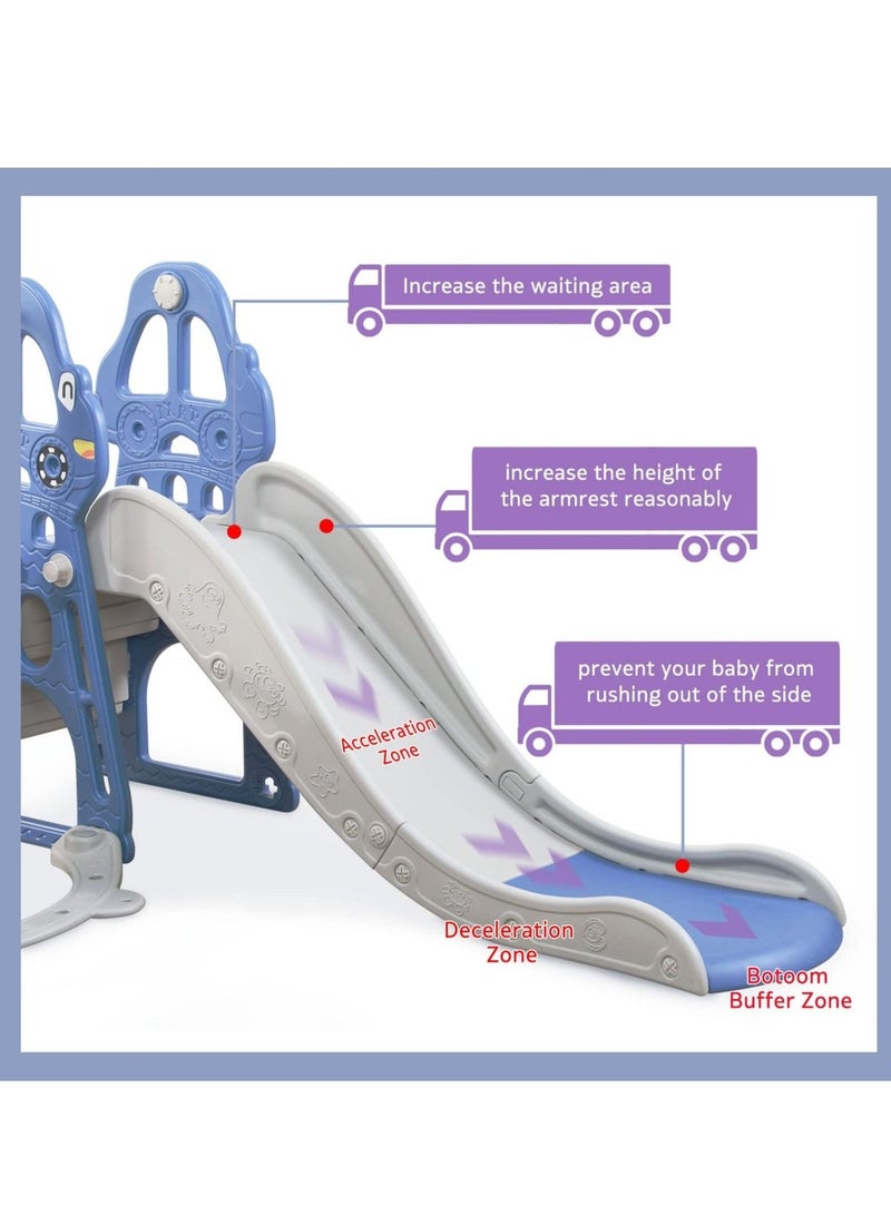 WALALLA Toddler Slide and Swing Set 4 in 1 Toddler Playground with Swing Slide Climber and Basketball Baby Slide for Boys and Girls Backyard Playsets for Kids Indoor and Outdoor - Image 4