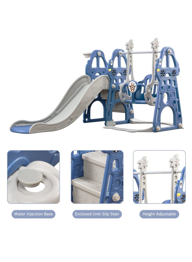 WALALLA Toddler Slide and Swing Set 4 in 1 Toddler Playground with Swing Slide Climber and Basketball Baby Slide for Boys and Girls Backyard Playsets for Kids Indoor and Outdoor - Image 5