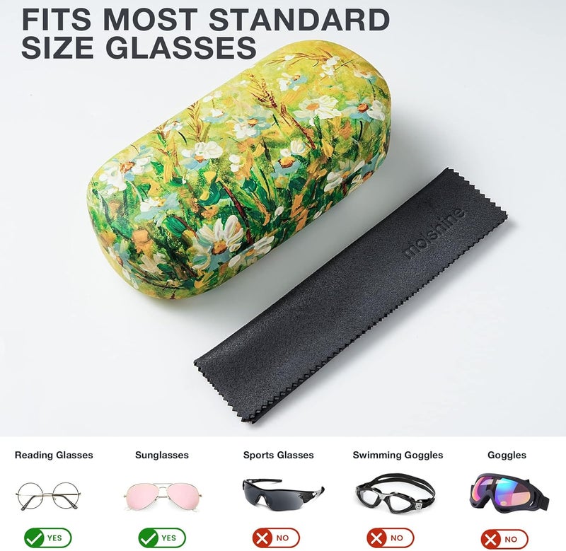 molshine Hard Sunglasses Case, Classic, Colourful and Large Hard Case Glasses Case, Lightweight and Portable - Image 3