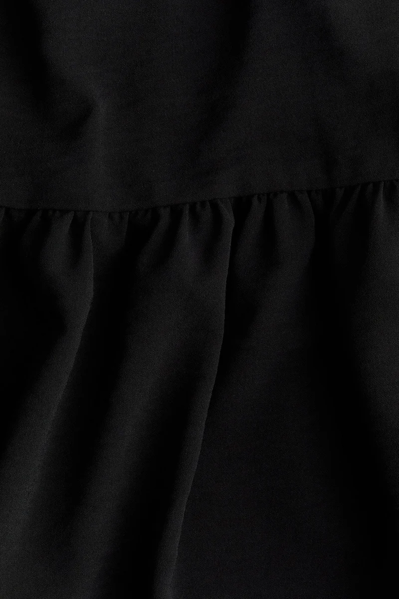 H&M Black Ruffle Hem Dress