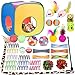Retro Shaw Cat Toys Set 33 Pack Interactive Kitten Toys for Indoor Cats Kitty with Collapsible Cat Tunnel Tube Tent Feather Wand Teaser Bell Fuzzy Pompom Crinkle Ball Springs Mice Toys - Image 3