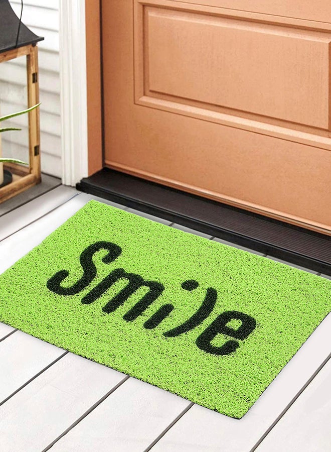 ستيتس Status Contract Anti Slip Front Door Pvc Mat | (38 X 58 Cm) Living Room Rug For Entrance Doors Pvc Floor Mats For Home (Smile2) - Image 1