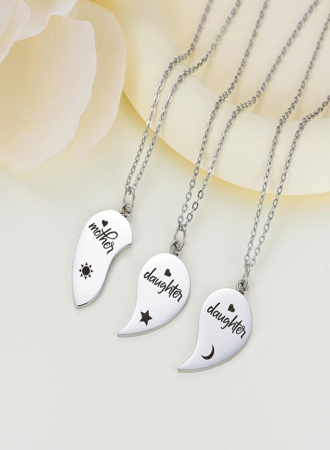 Yonhon Mother Daughter Necklace Set for 3, Mom Daughter Matching Necklace for 3 - Image 5
