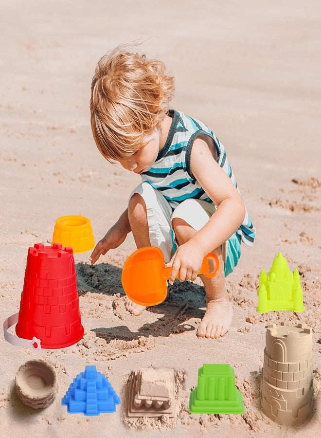 Holady 17 Pcs Beach Toy Set for Kids - Includes Bucket, Molds, Shovel, Rake, Sifter & Castle Toys - Sand Bucket and Shovel for Boys and Girls - Image 5