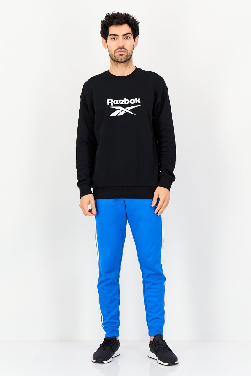 Reebok سويت شيرت رياضي للرجال بأكمام طويلة، خارجي، أسود - Image 3