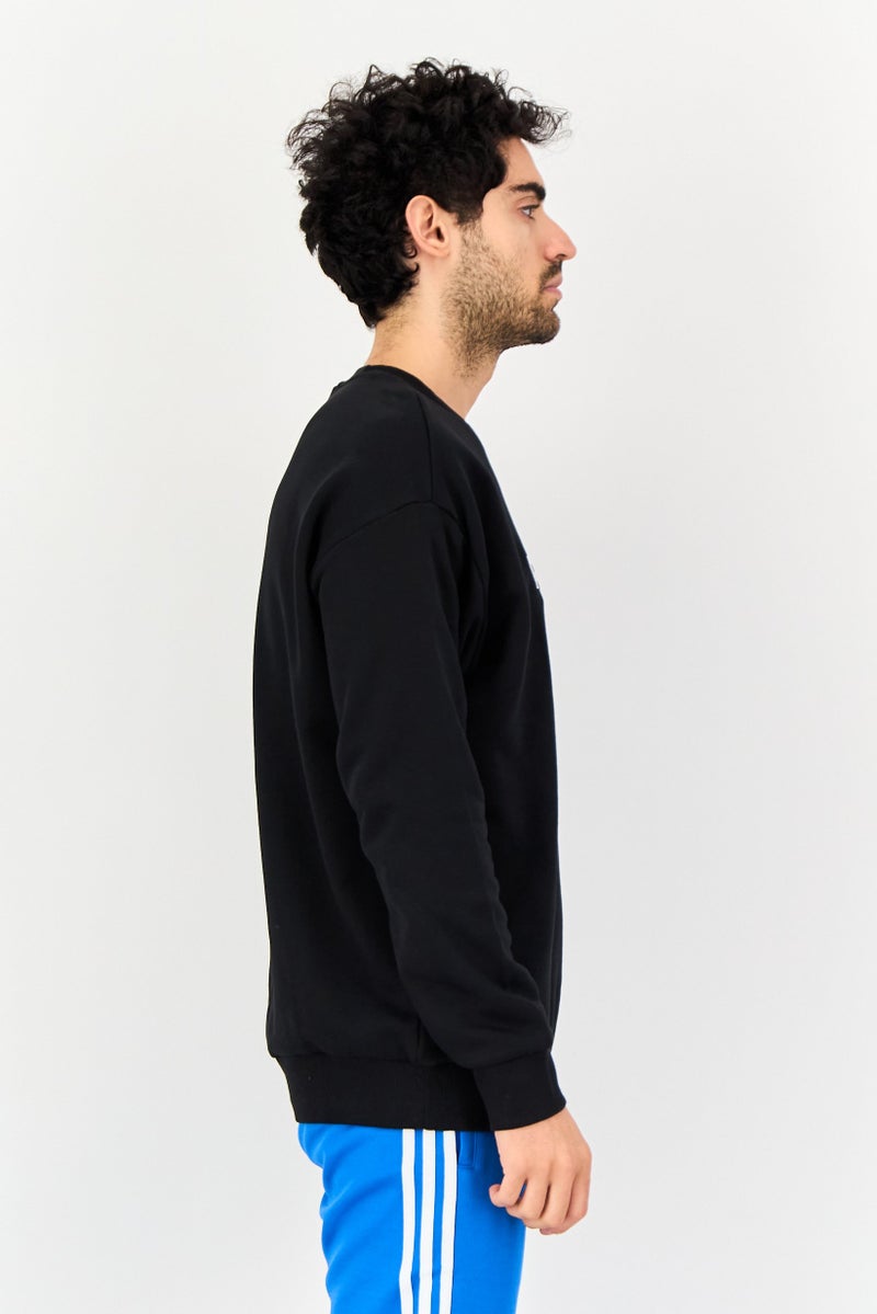 Reebok سويت شيرت رياضي للرجال بأكمام طويلة، خارجي، أسود - Image 4