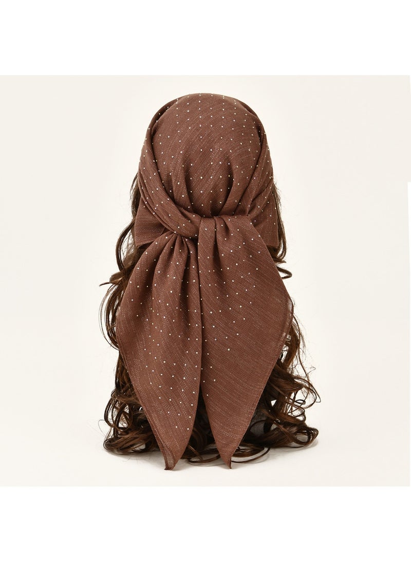 Satin Large Square Head Scarf for Women Hijab Head Scarf Lightweight Shimmer Scarves Crepe Wedding Shawl and Wrap - Image 1