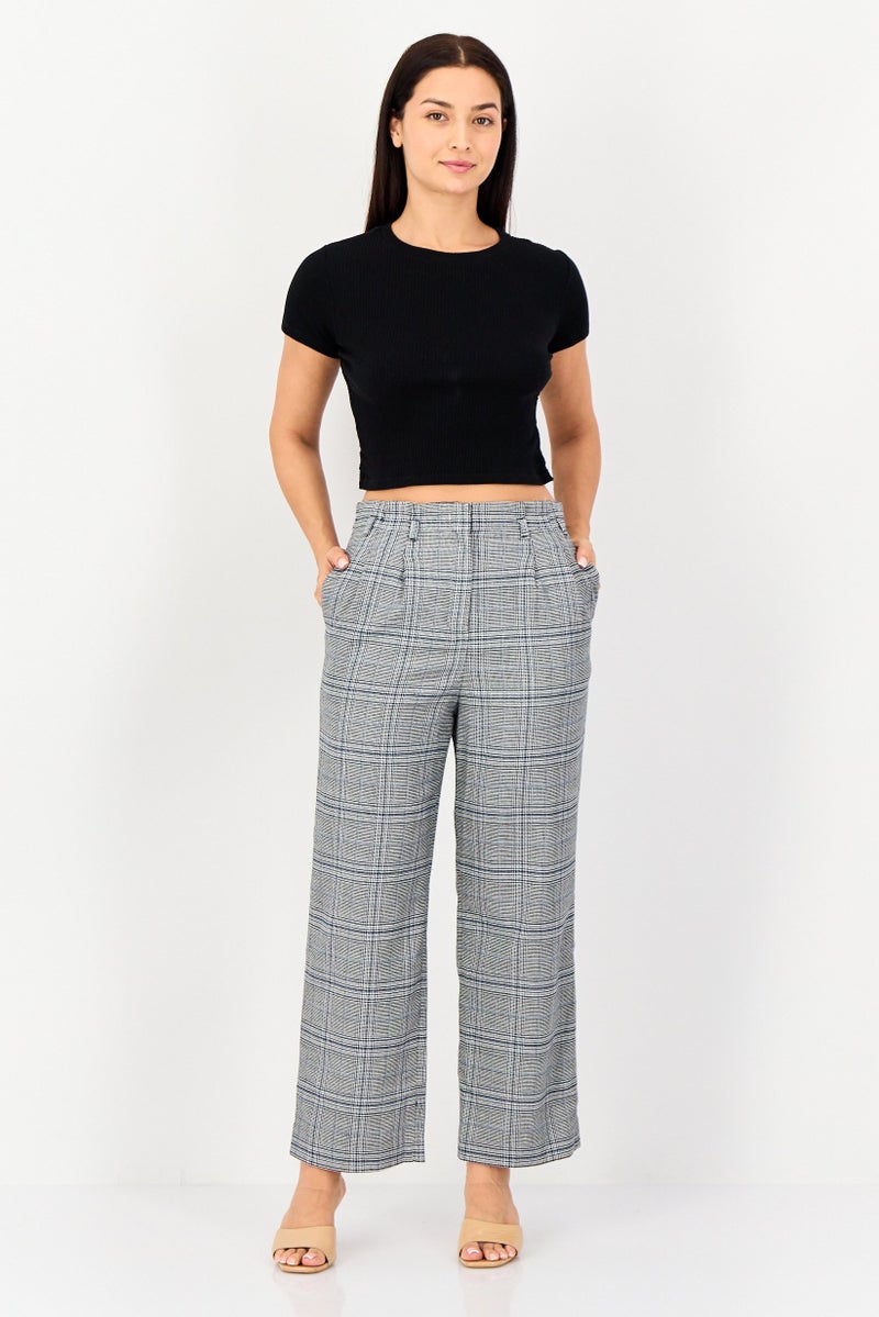 SELECTED Women Regular Fit Plaid Dress Pants, Multicolor - Image 2