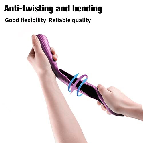 amiss غطاء عجلة القيادة المضاد للانزلاق من أميش مصنوع من ألياف الكربون، واقي عجلة القيادة المجزأ، غطاء عجلة القيادة على شكل فراشة، غطاء واقي عالمي لعجلات السيارات بنسبة 99%، ملحقات داخلية للسيارة (وردي) - Image 5