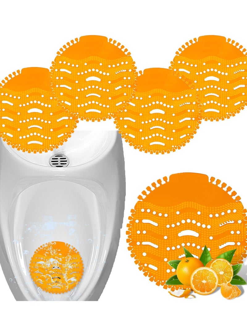 5 Pack Scented Urinal Screens Deodorizer With Anti-Splash Bristles Men Bathroom Deodorizer Waterless Toilet Anti Splash Urinal For Public Restrooms And Fits Most Brand Urinals - Image 1