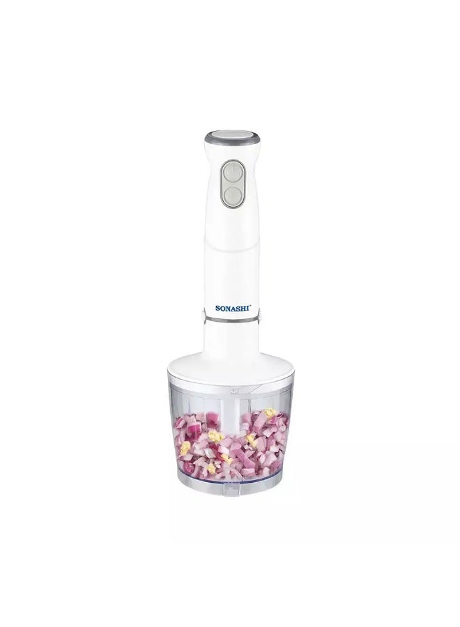 Sonashi 4in1 Hand Blender with Detachable Blender Rod and Large Chopper- SHB-184JCW SHB-184JCW White - Image 2