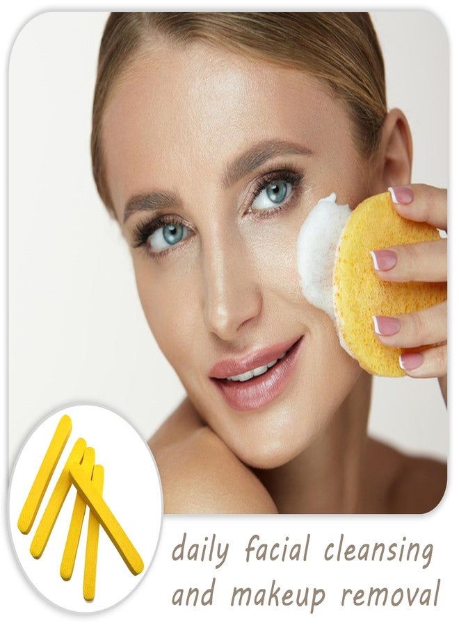 Quacc 48 PCS Compressed Facial Sponges 4 Colors Soft Facial Cleaning Sponge for Face Cleansing, Exfoliating, Makeup Removall (Yellow, Pink, Purple, Blue) - Image 2