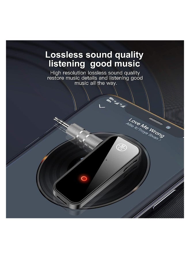 DMG Bluetooth 5.0 Receiver For Car Noise Cancelling Bluetooth AUX Adapter 3.5MM Jack Aux Receiver 2 In 1 Wireless Transmitter Suitable For Speakers Headphones Car PC - Image 4