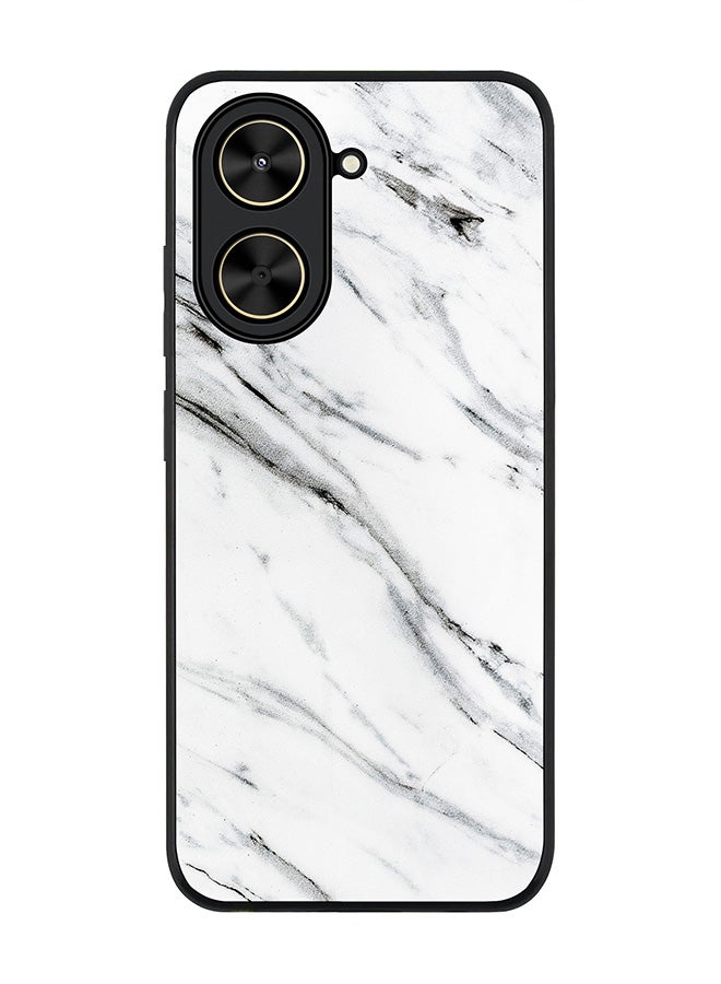 Stylizedd For Xiaomi Poco C71 / Redmi A5 4G Case,Slim fit Camera Protection, Shockproof Thin Phone cover  - Marble Print Grey White
